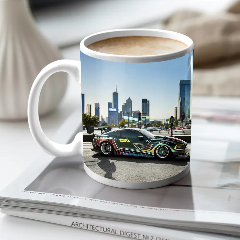 Ford Mustang Custom Wrap City Skyline – Mugs