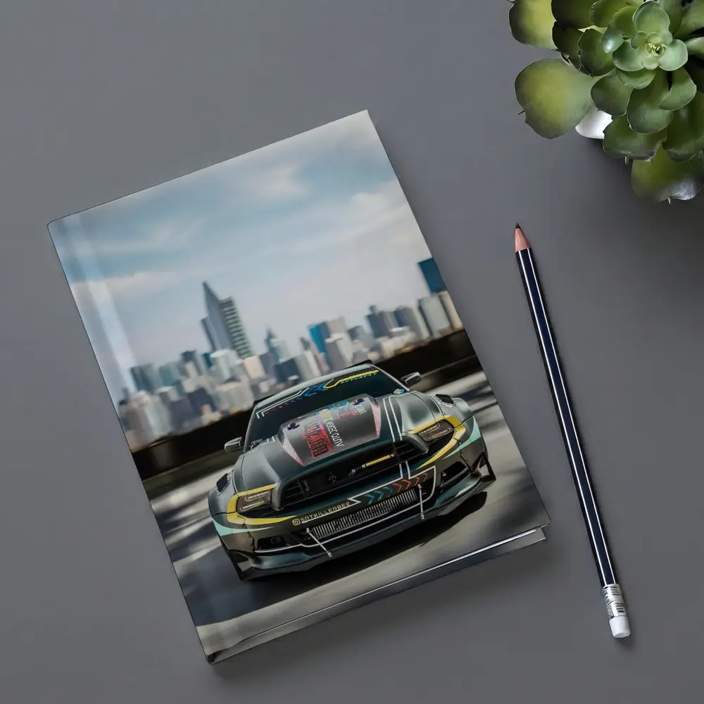 Ford Mustang Race Car City Skyline – Notebooks