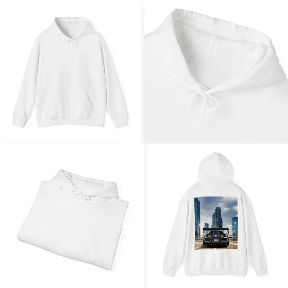 Ford Mustang Wide Body City Skyline – Hoodies