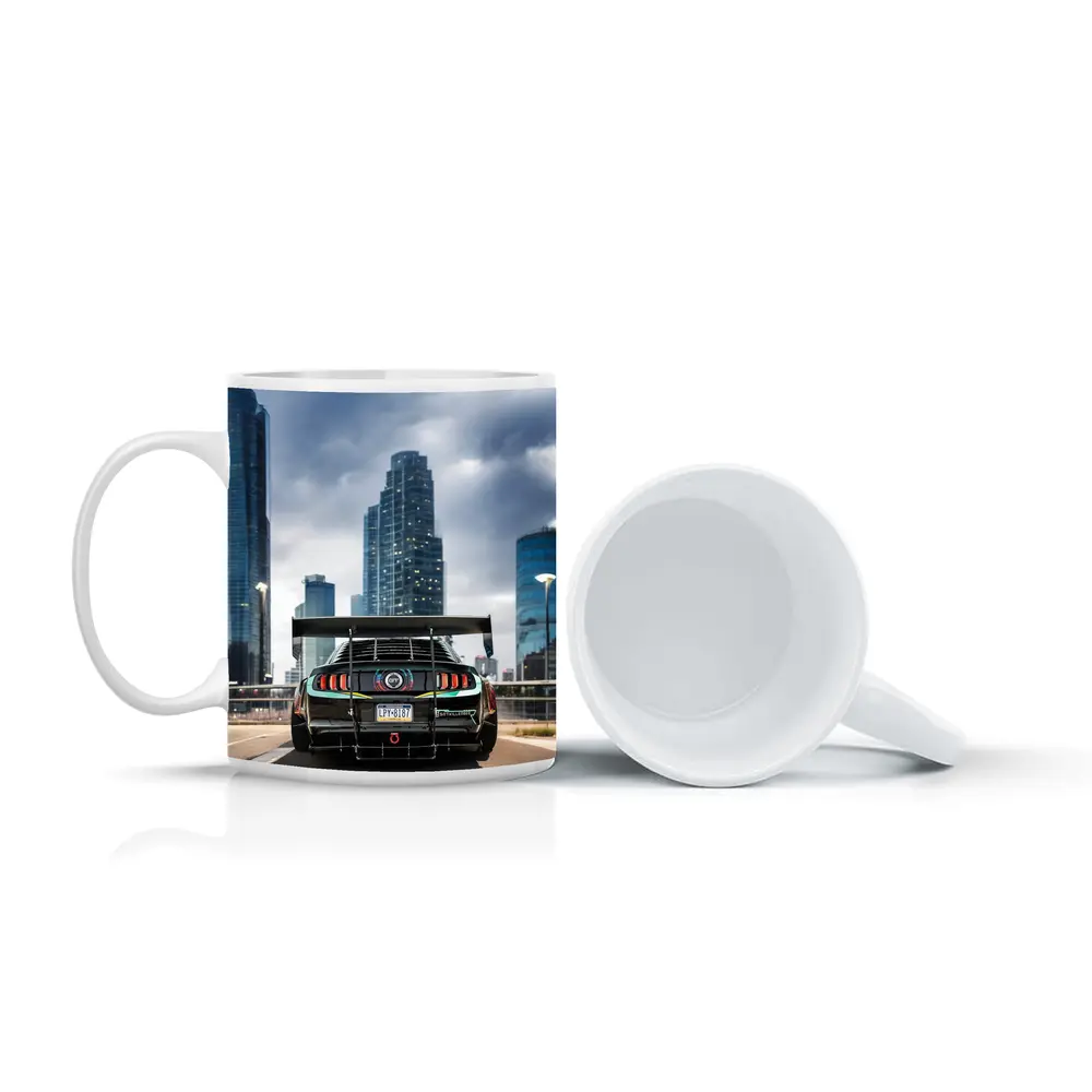 Ford Mustang Wide Body City Skyline – Mugs
