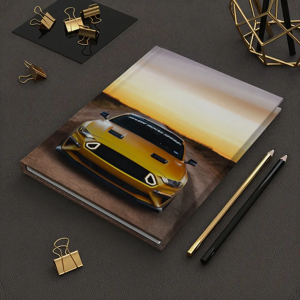 Ford Mustang Golden Sunset Dirt Road – Notebooks