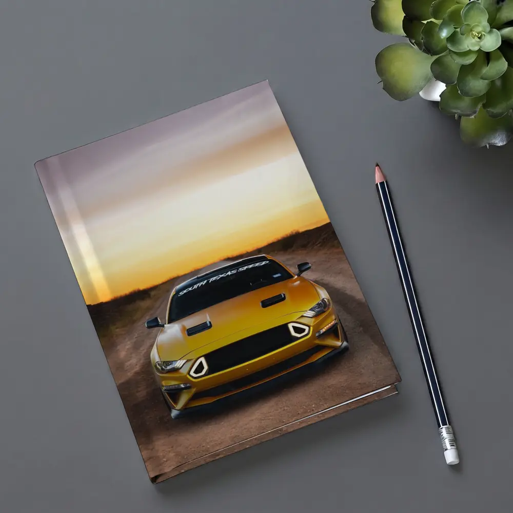 Ford Mustang Golden Sunset Dirt Road – Notebooks