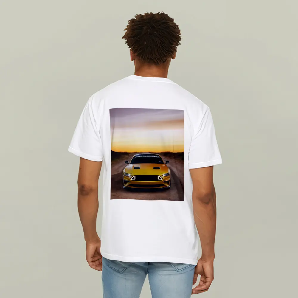Ford Mustang Golden Sunset Dirt Road – T-Shirts
