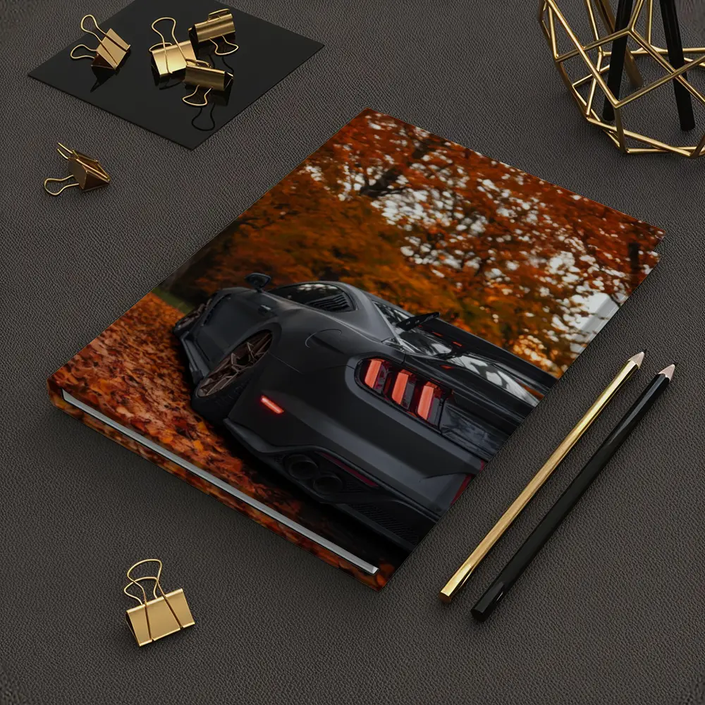 Ford Mustang Matte Gray Autumn Forest – Notebooks