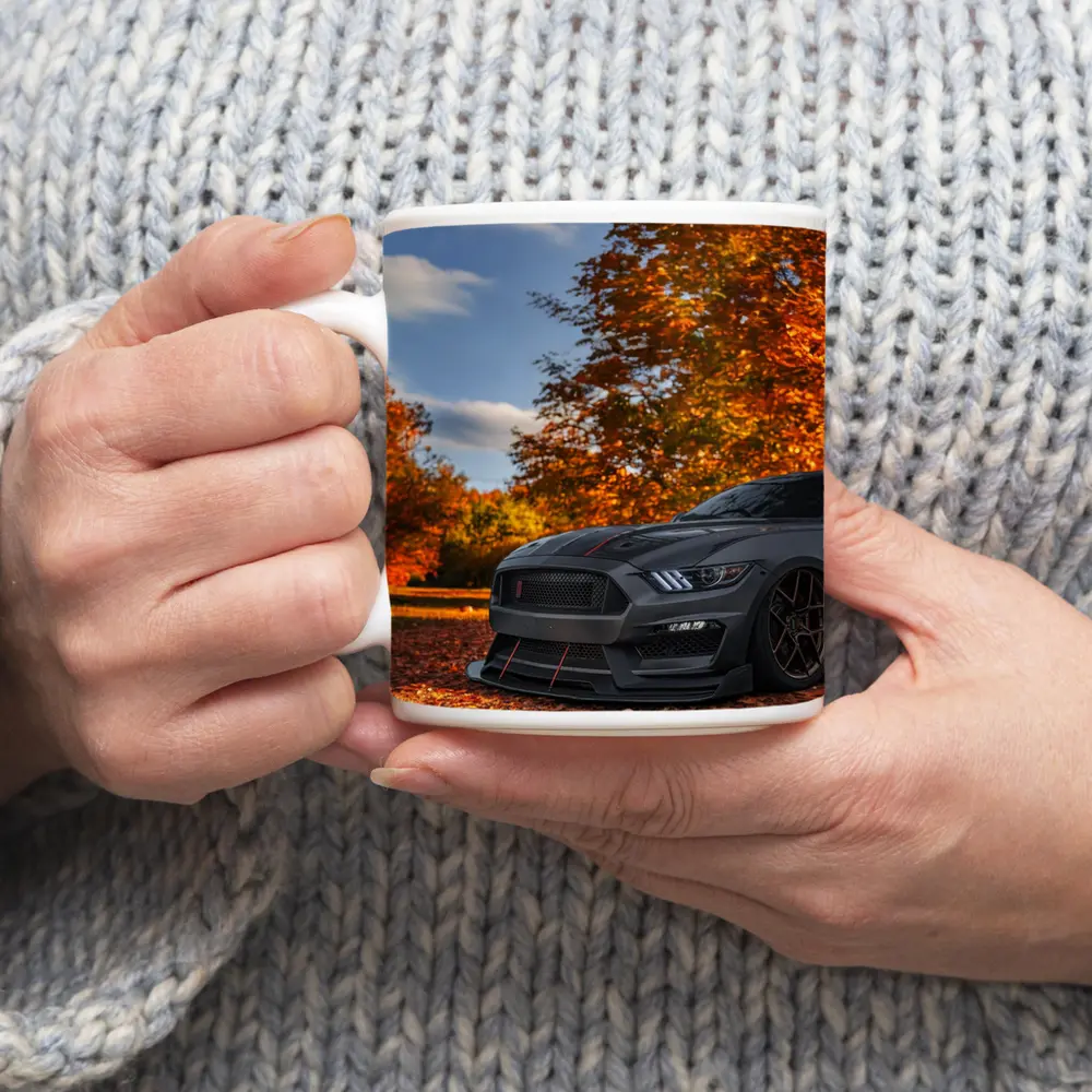 Ford Mustang GT350 Autumn Forest Setting – Mugs