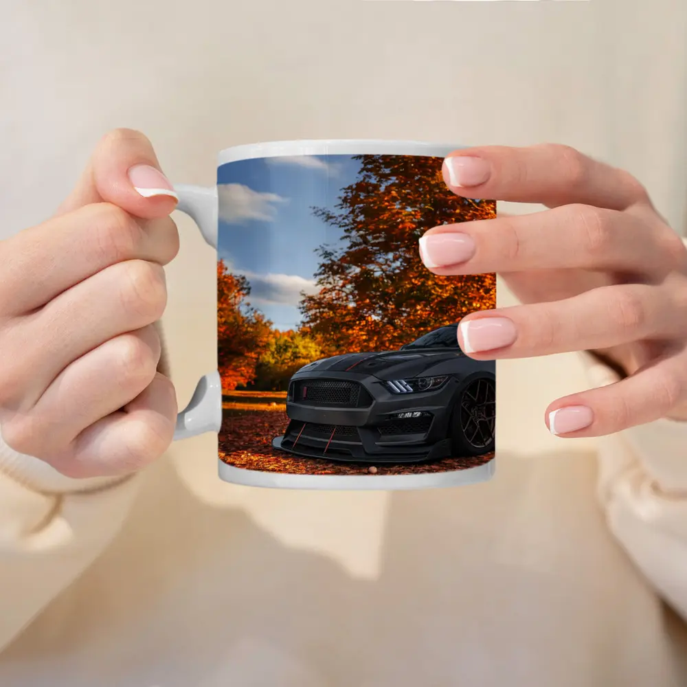 Ford Mustang GT350 Autumn Forest Setting – Mugs