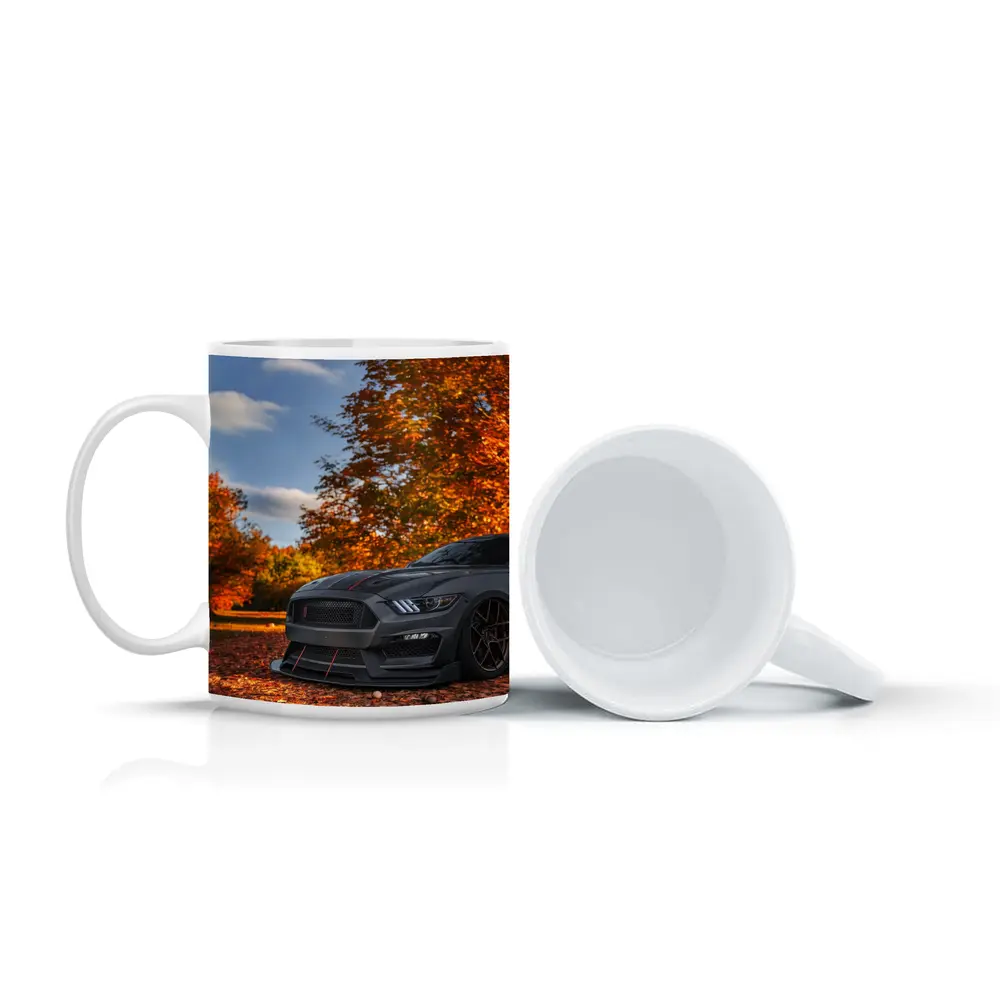 Ford Mustang GT350 Autumn Forest Setting – Mugs