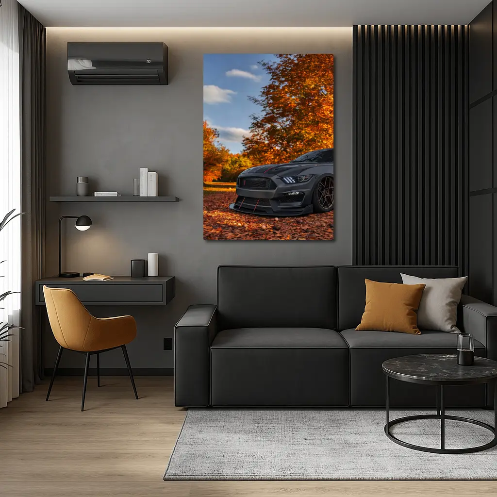 Ford Mustang GT350 Autumn Forest Setting – Wall Art