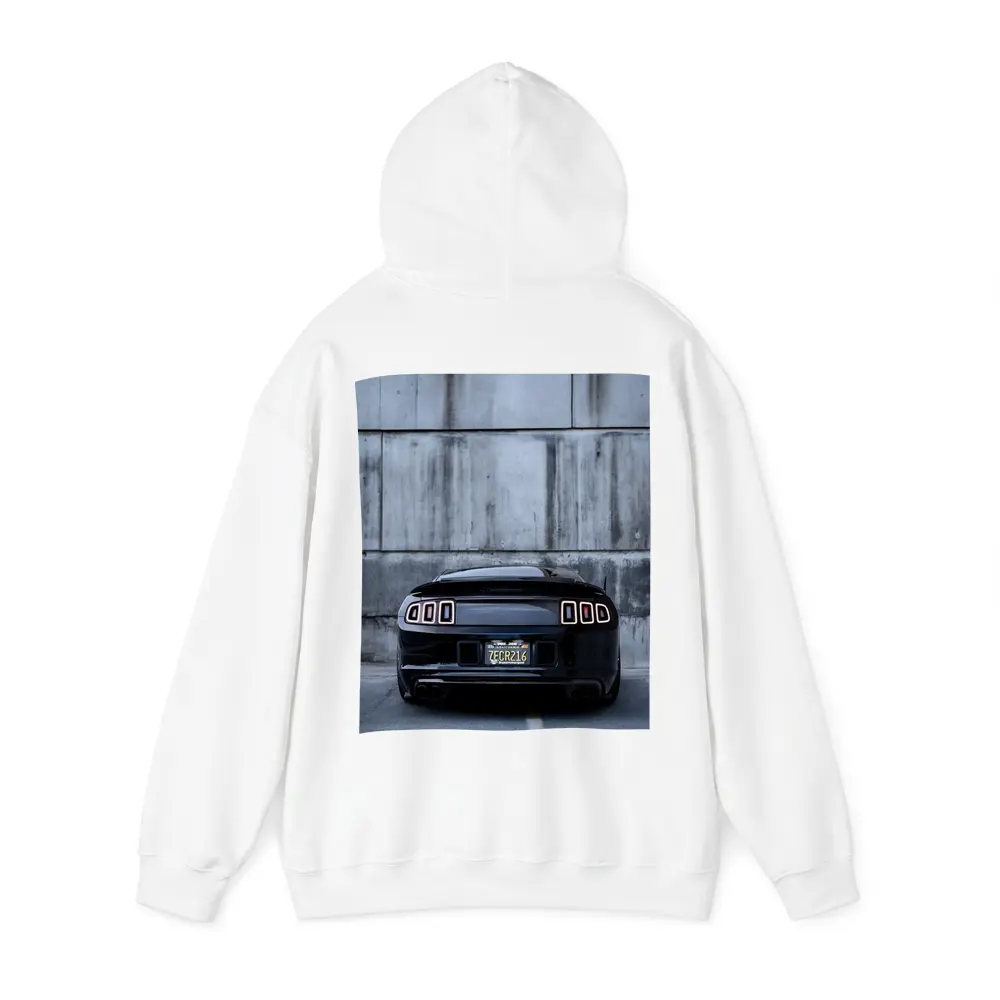 Black Ford Mustang Rear Concrete Wall – Hoodies