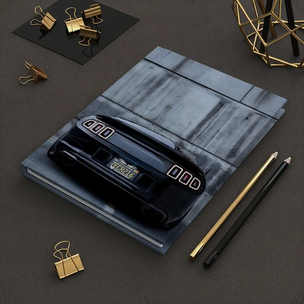 Black Ford Mustang Rear Concrete Wall – Notebooks