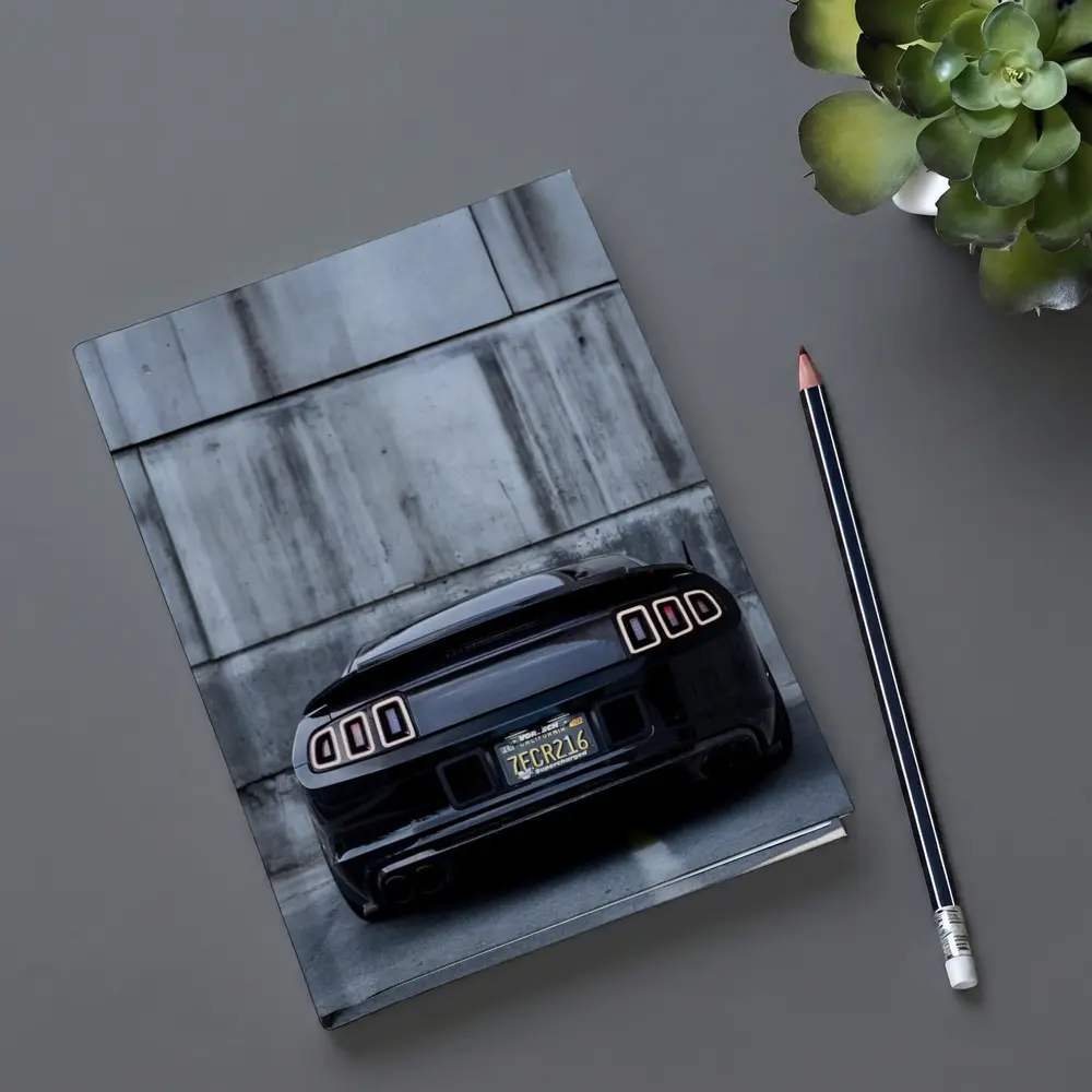 Black Ford Mustang Rear Concrete Wall – Notebooks