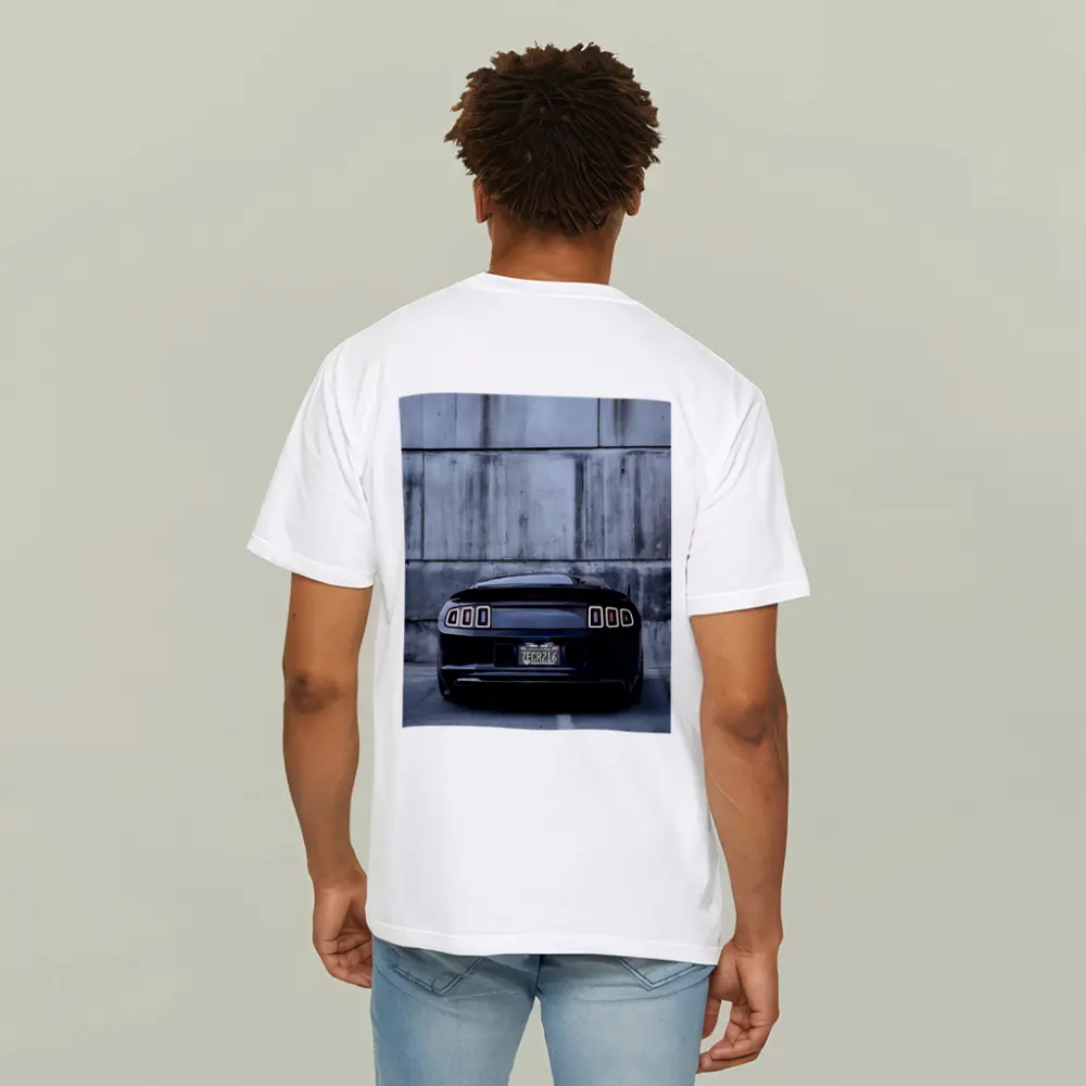 Black Ford Mustang Rear Concrete Wall – T-Shirts