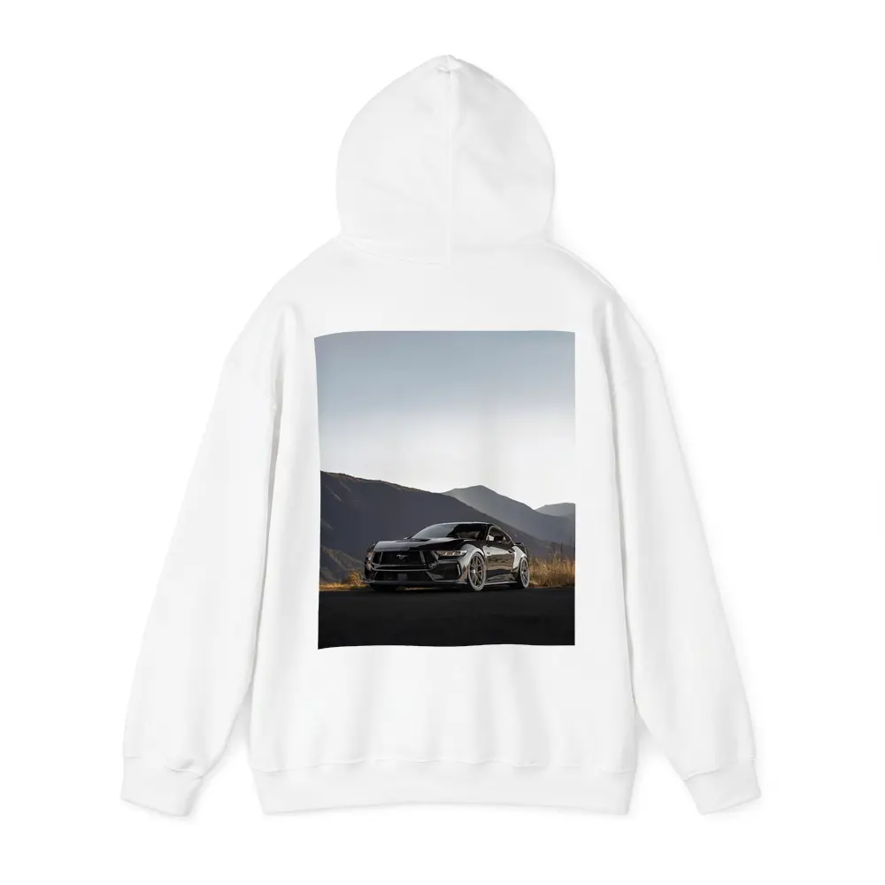 Ford Mustang Black Car Mountain Background – Hoodies