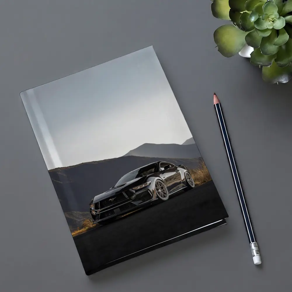 Ford Mustang Black Car Mountain Background – Notebooks