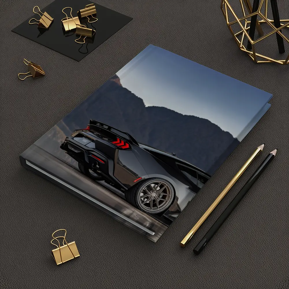 Ford Mustang Black Rear Mountain Backdrop – Notebooks