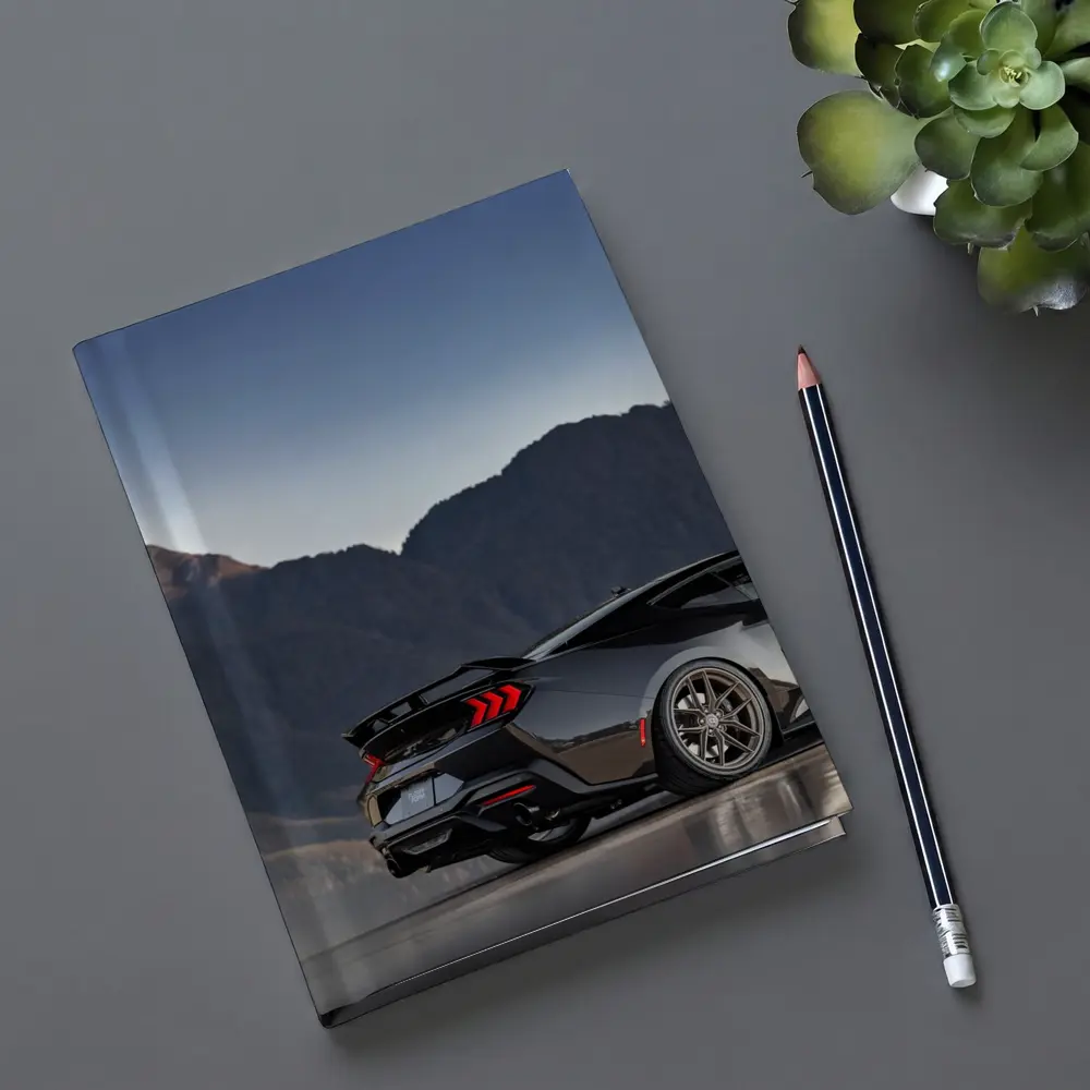 Ford Mustang Black Rear Mountain Backdrop – Notebooks