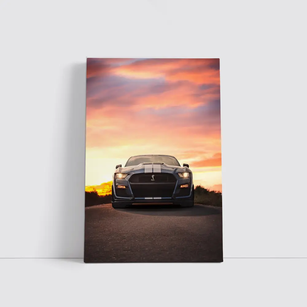 Ford Mustang Shelby GT500 Sunset Road – Wall Art