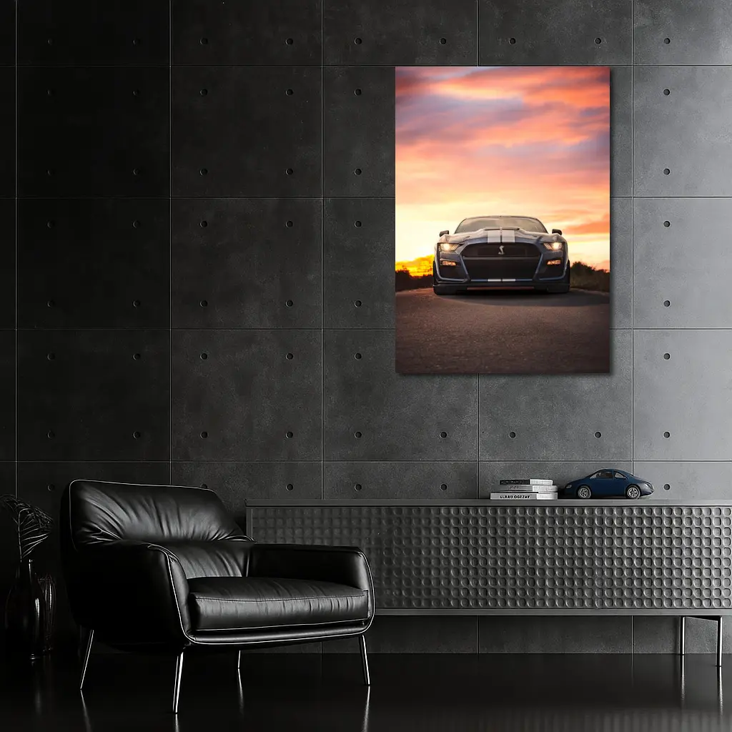 Ford Mustang Shelby GT500 Sunset Road – Wall Art