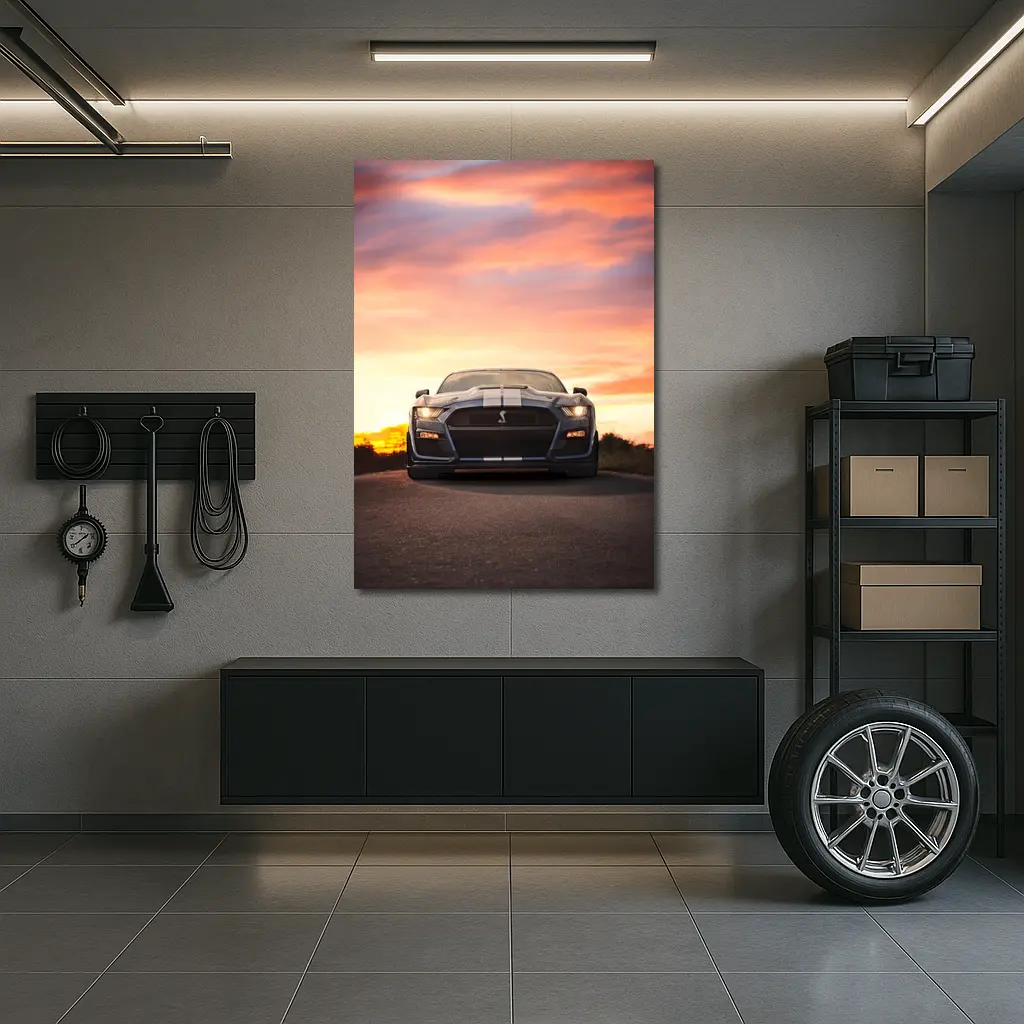 Ford Mustang Shelby GT500 Sunset Road – Wall Art