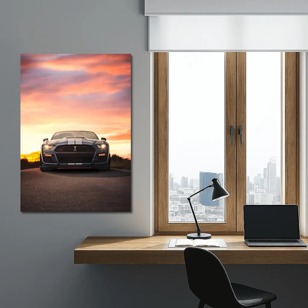 Ford Mustang Shelby GT500 Sunset Road – Wall Art