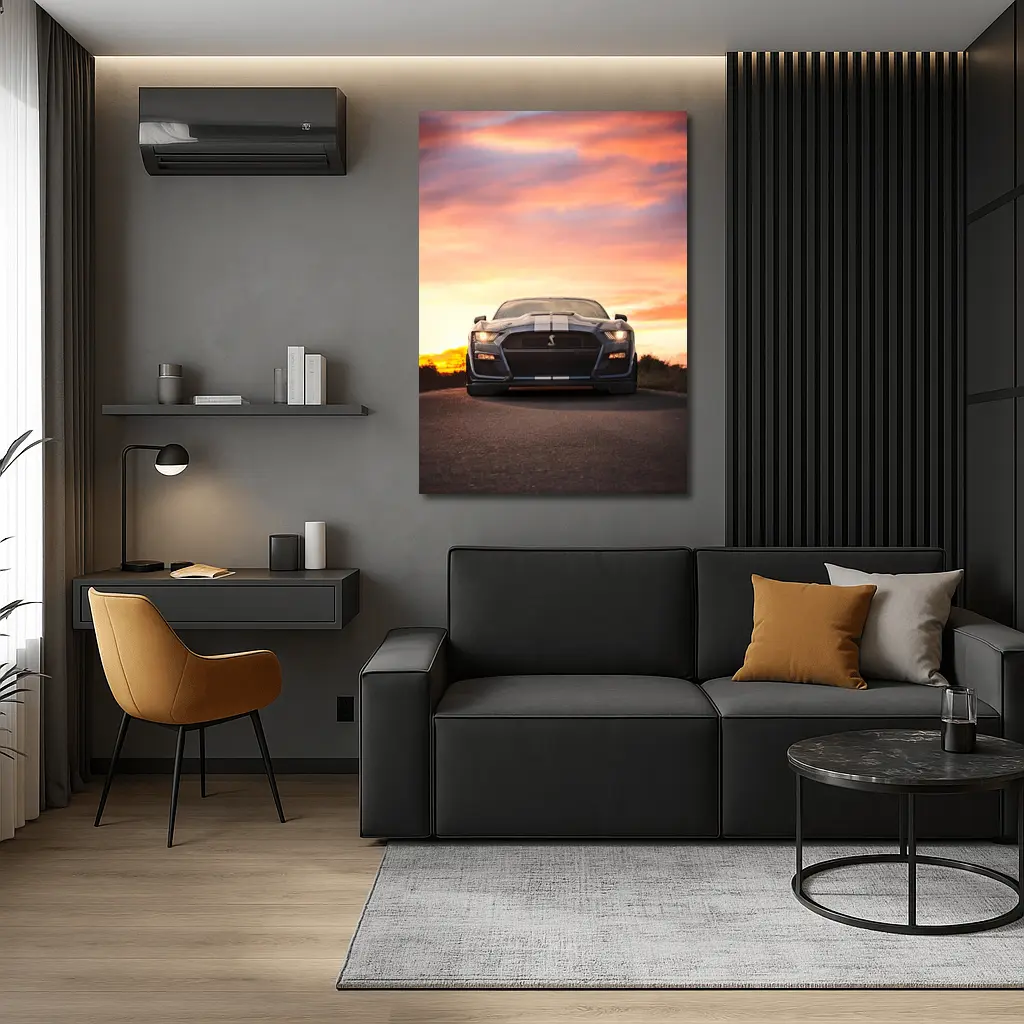 Ford Mustang Shelby GT500 Sunset Road – Wall Art