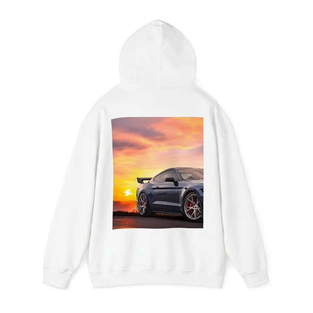 Ford Mustang Blue Coupe Sunset Sky – Hoodies