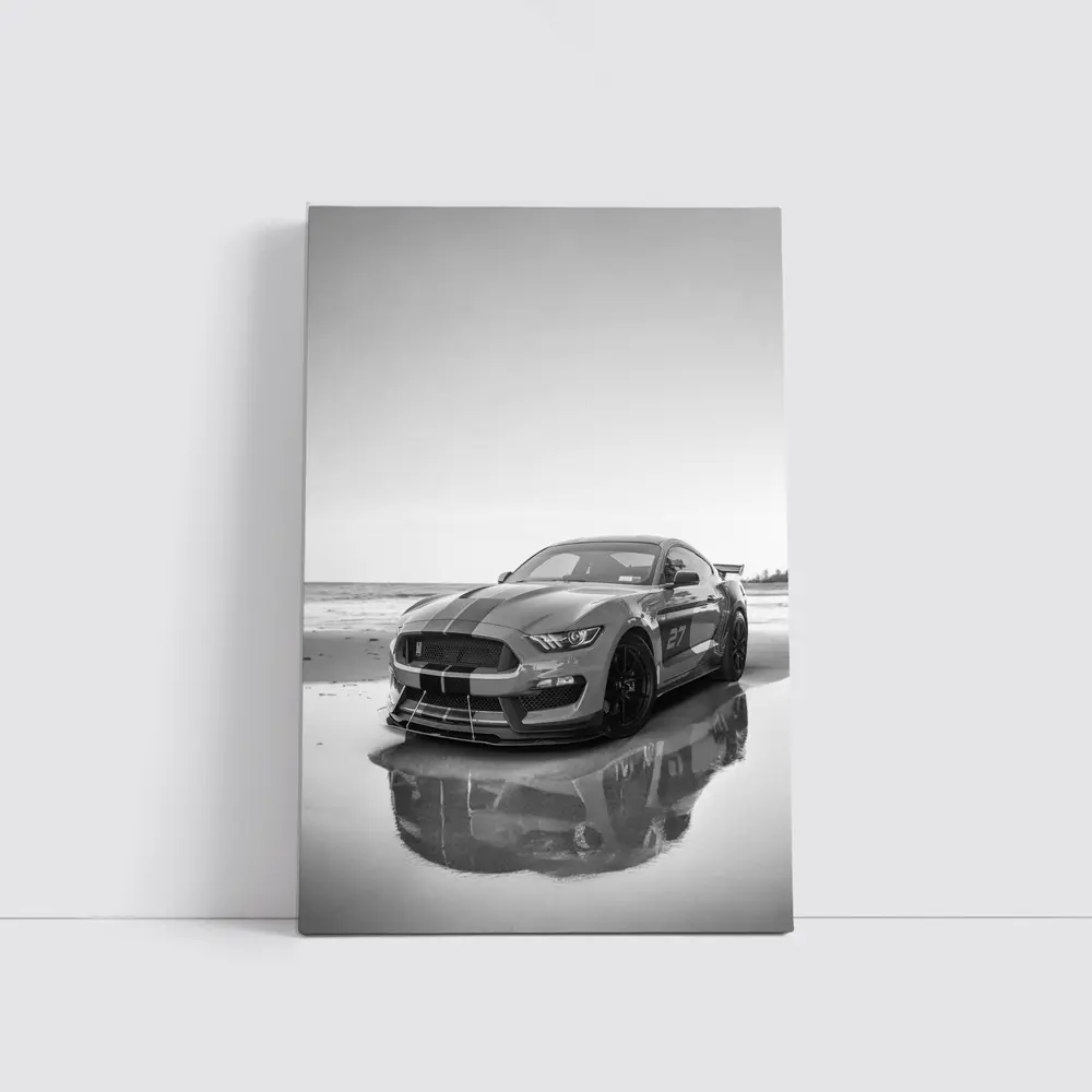 Ford Mustang Shelby GT350 Beach Black White – Wall Art