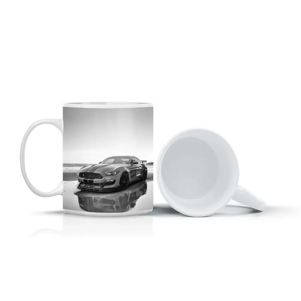 Ford Mustang Shelby GT350 Beach Black White – Mugs