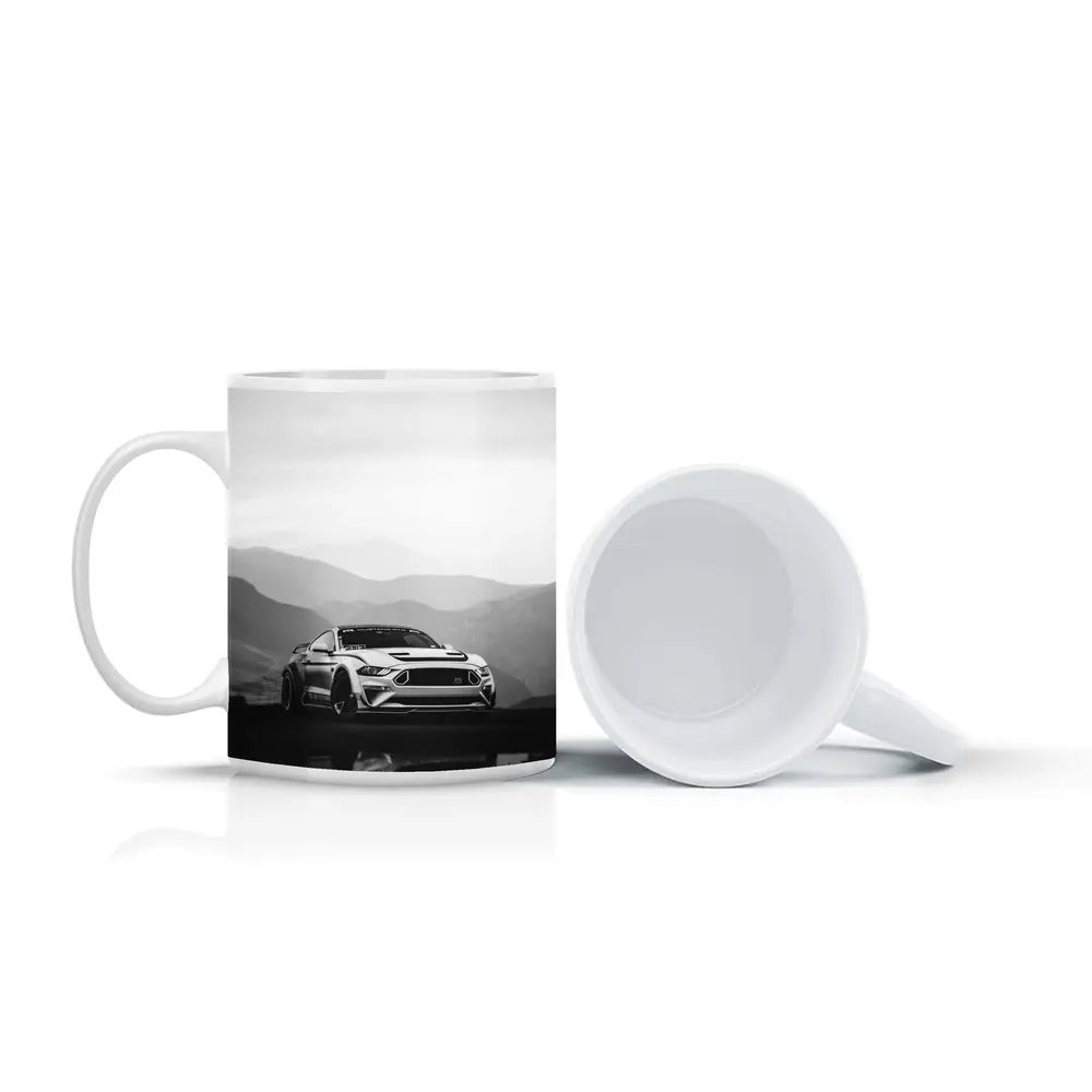 Ford Mustang RTR Black White Mountain Backdrop – Mugs