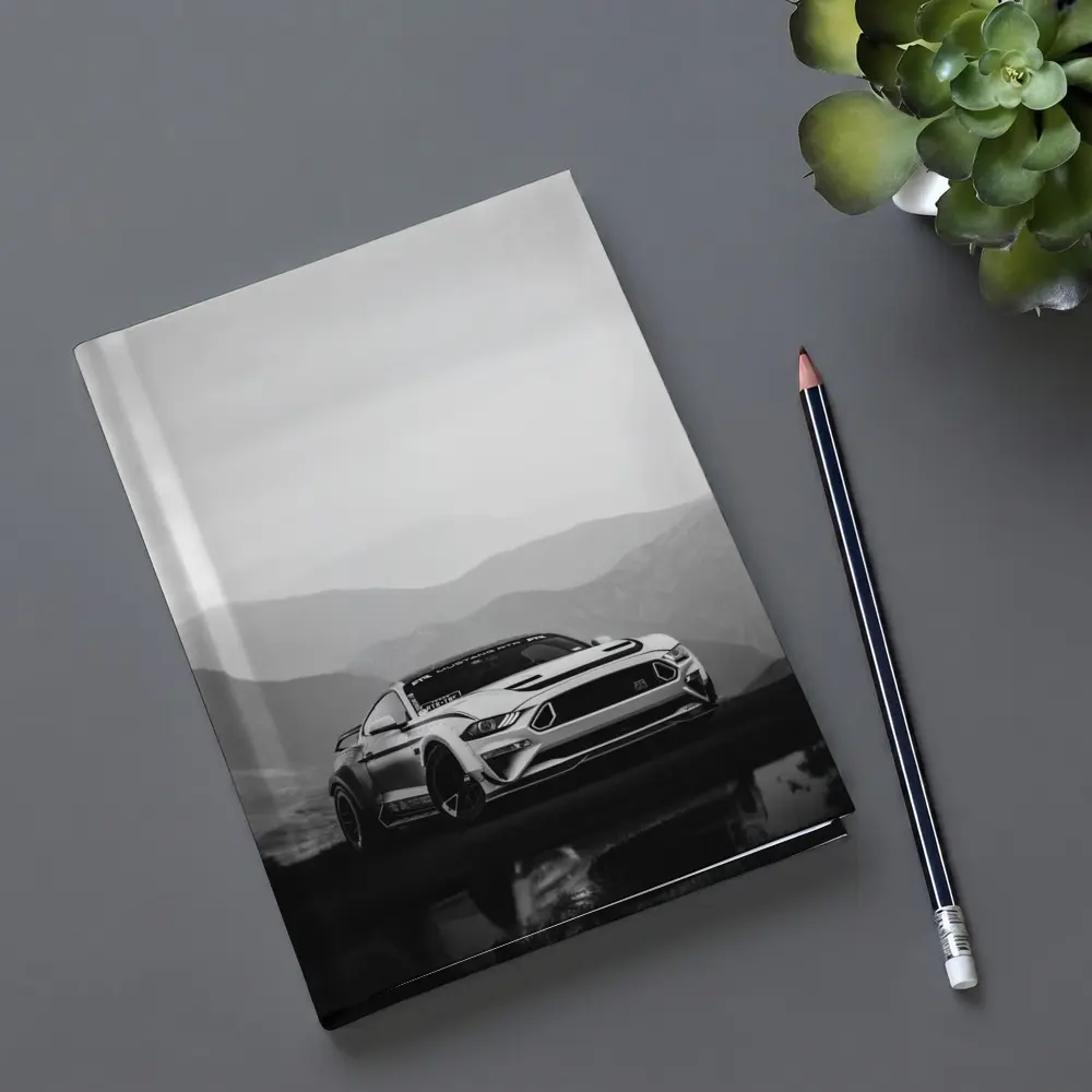 Ford Mustang RTR Black White Mountain Backdrop – Notebooks