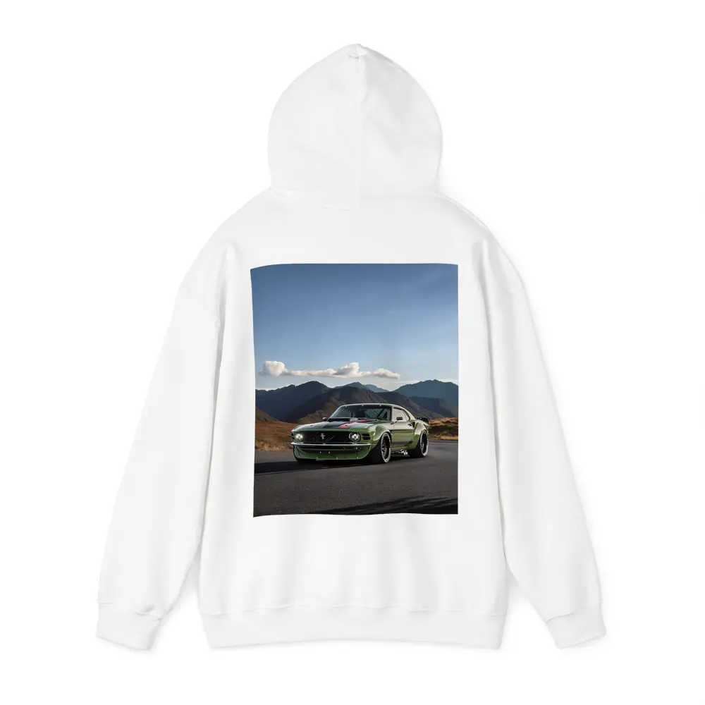 Ford Mustang Green Classic Mountain Road – Hoodies