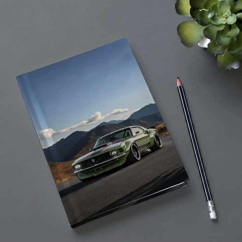 Ford Mustang Green Classic Mountain Road – Notebooks