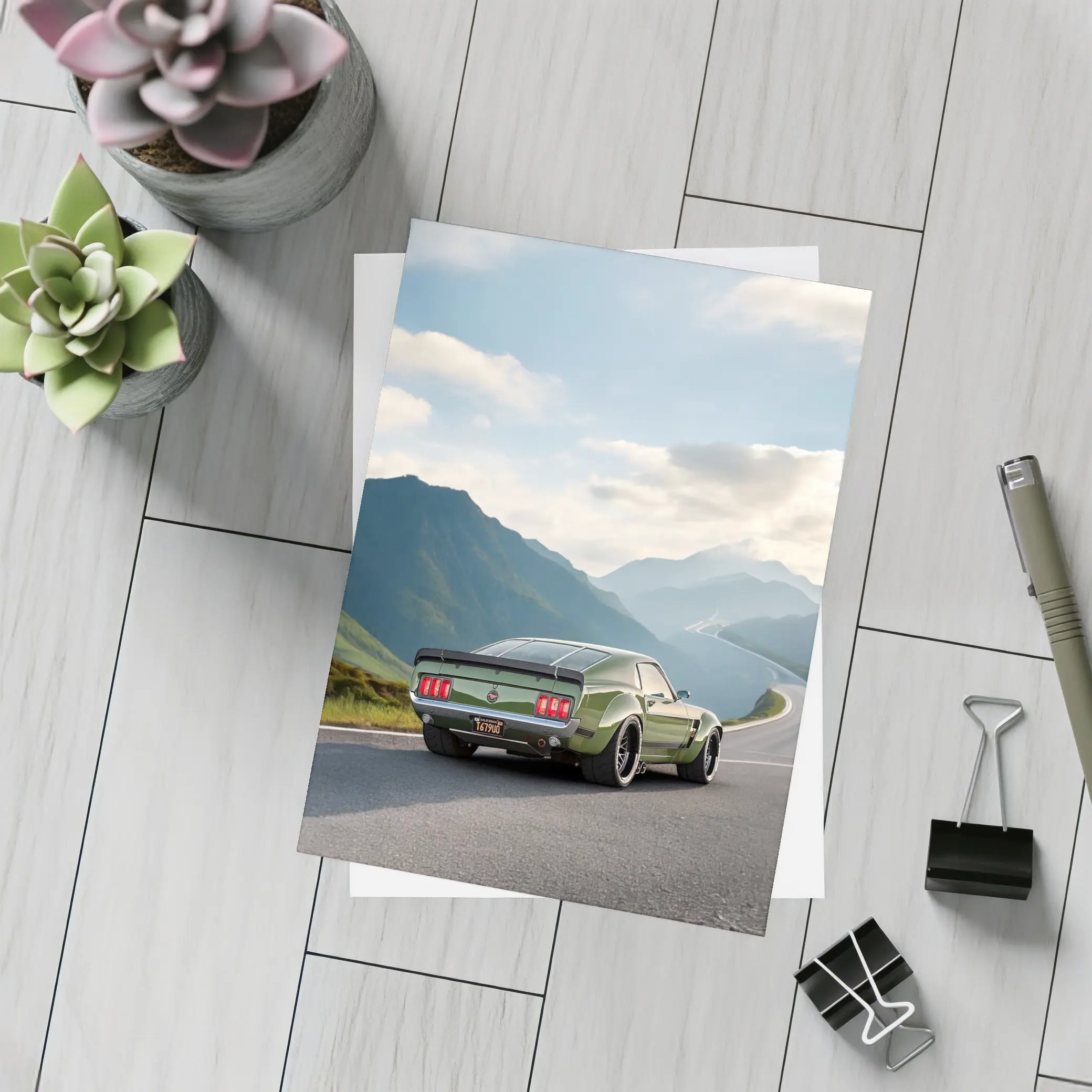 Ford Mustang Green Mountain Road Drive – Postcards