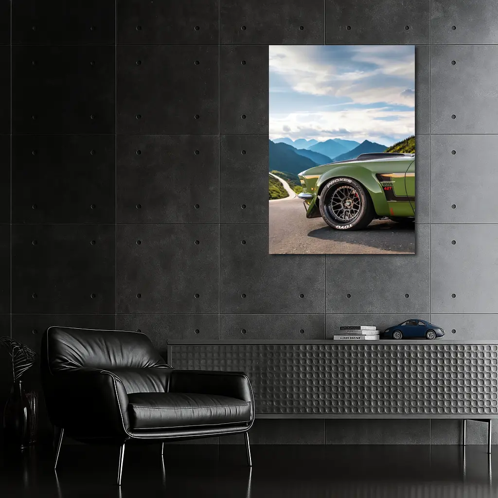 Ford Mustang Boss Green Mountain Road – Wall Art