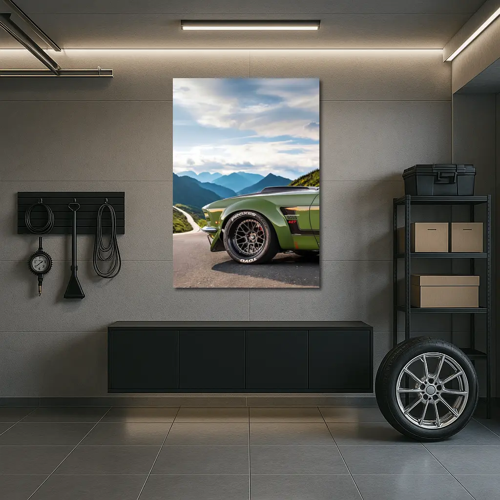 Ford Mustang Boss Green Mountain Road – Wall Art