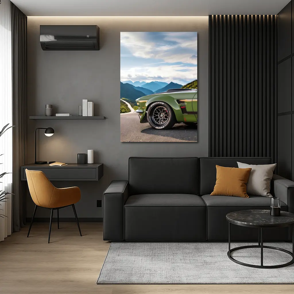 Ford Mustang Boss Green Mountain Road – Wall Art