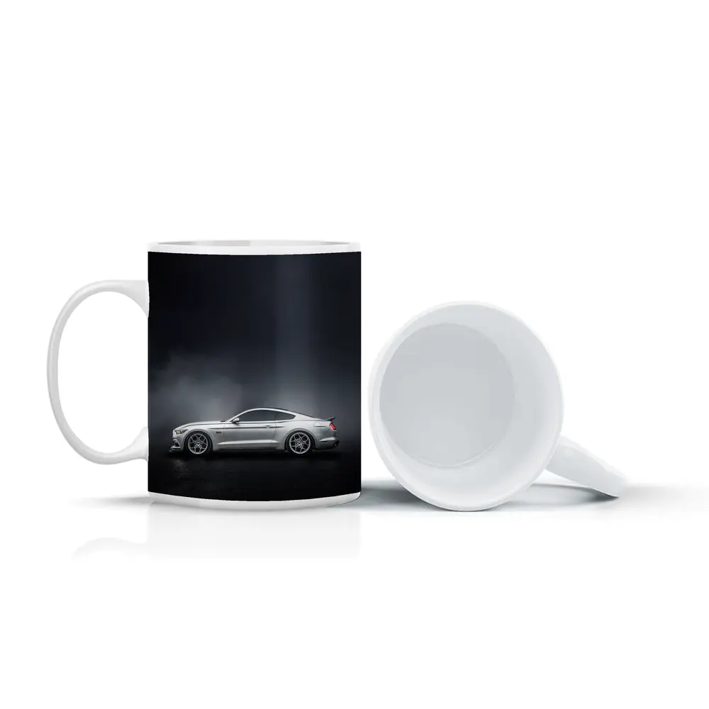 Ford Mustang Silver Side Profile Dark Fog – Mugs