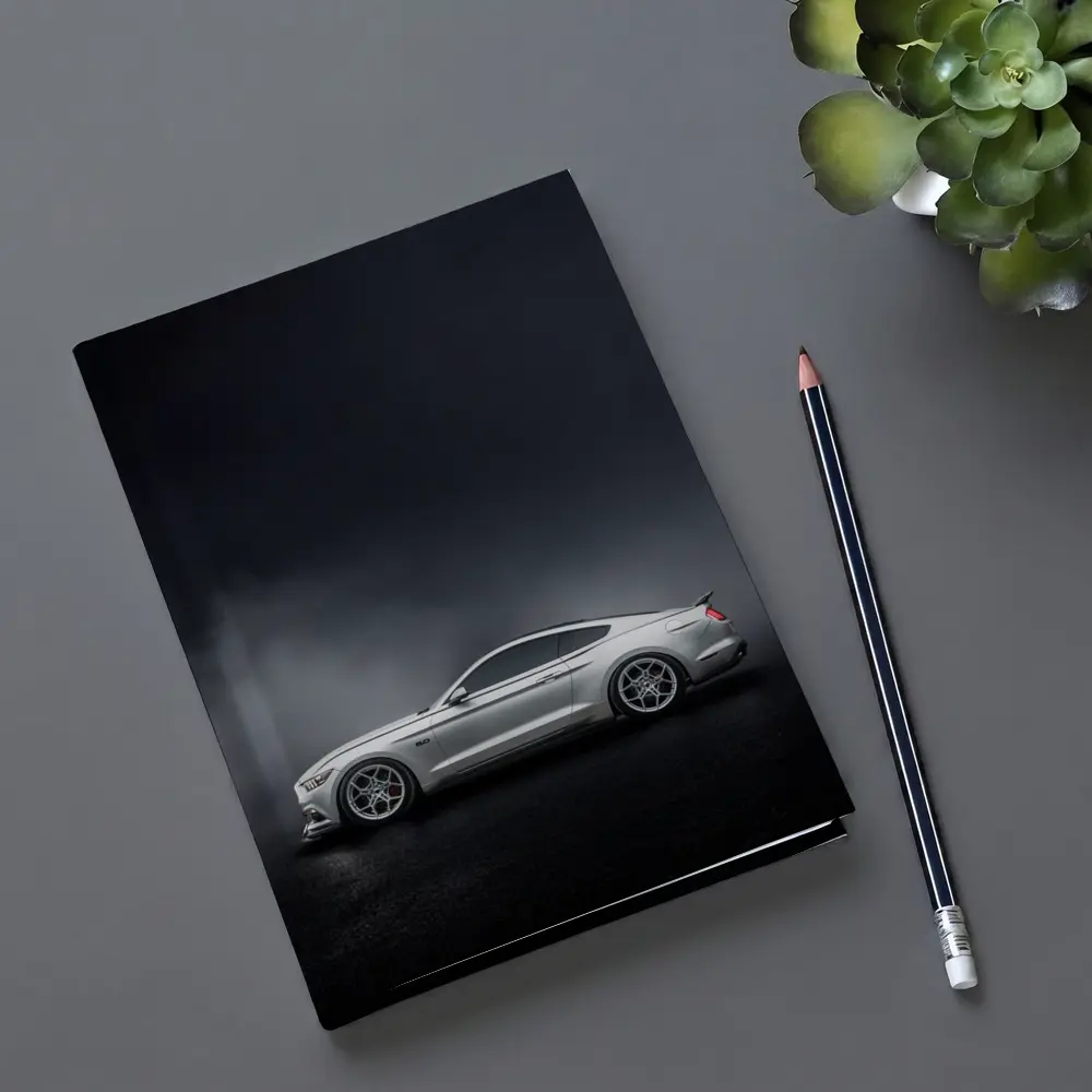Ford Mustang Silver Side Profile Dark Fog – Notebooks