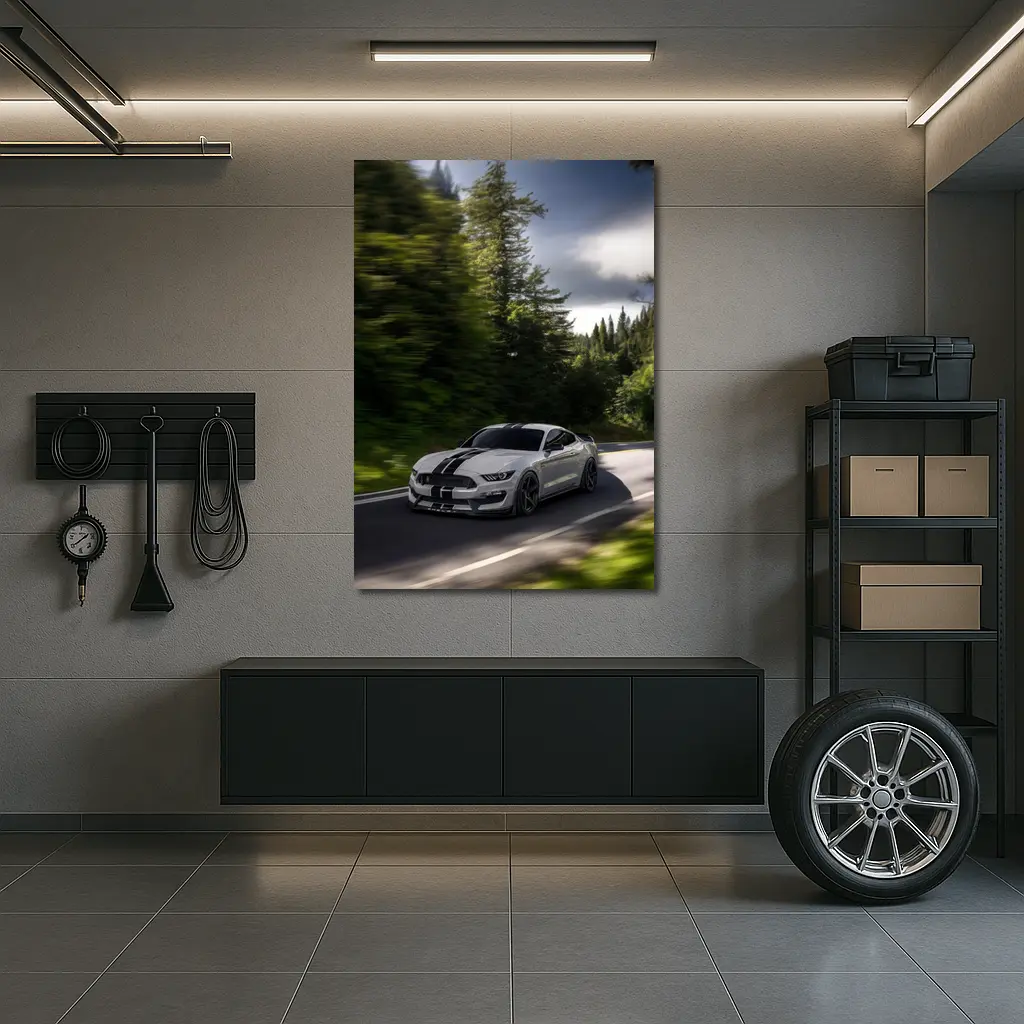 Ford Mustang Shelby GT350 Forest Road Drive – Wall Art