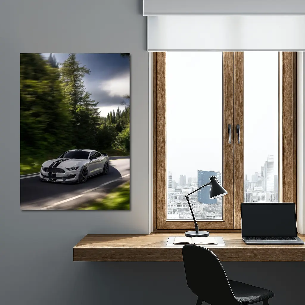 Ford Mustang Shelby GT350 Forest Road Drive – Wall Art