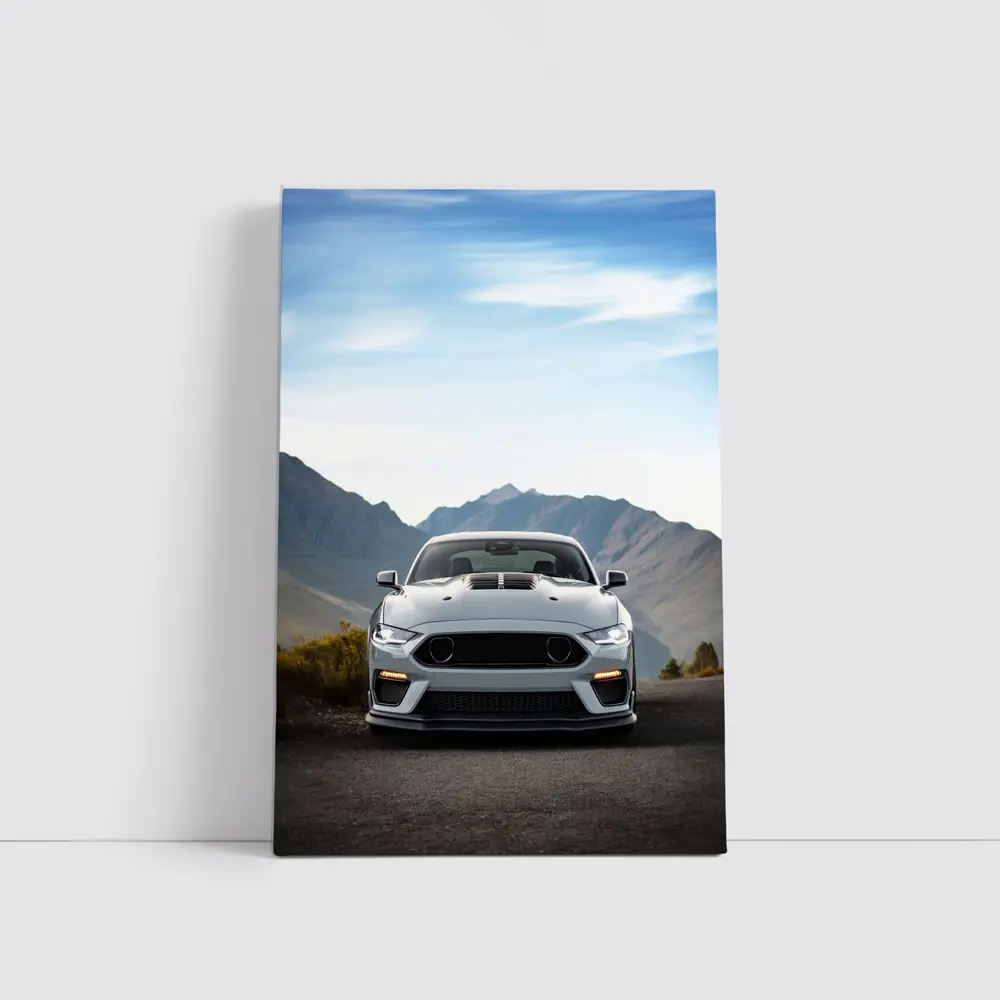 Ford Mustang Mach Gray Mountain Road – Wall Art