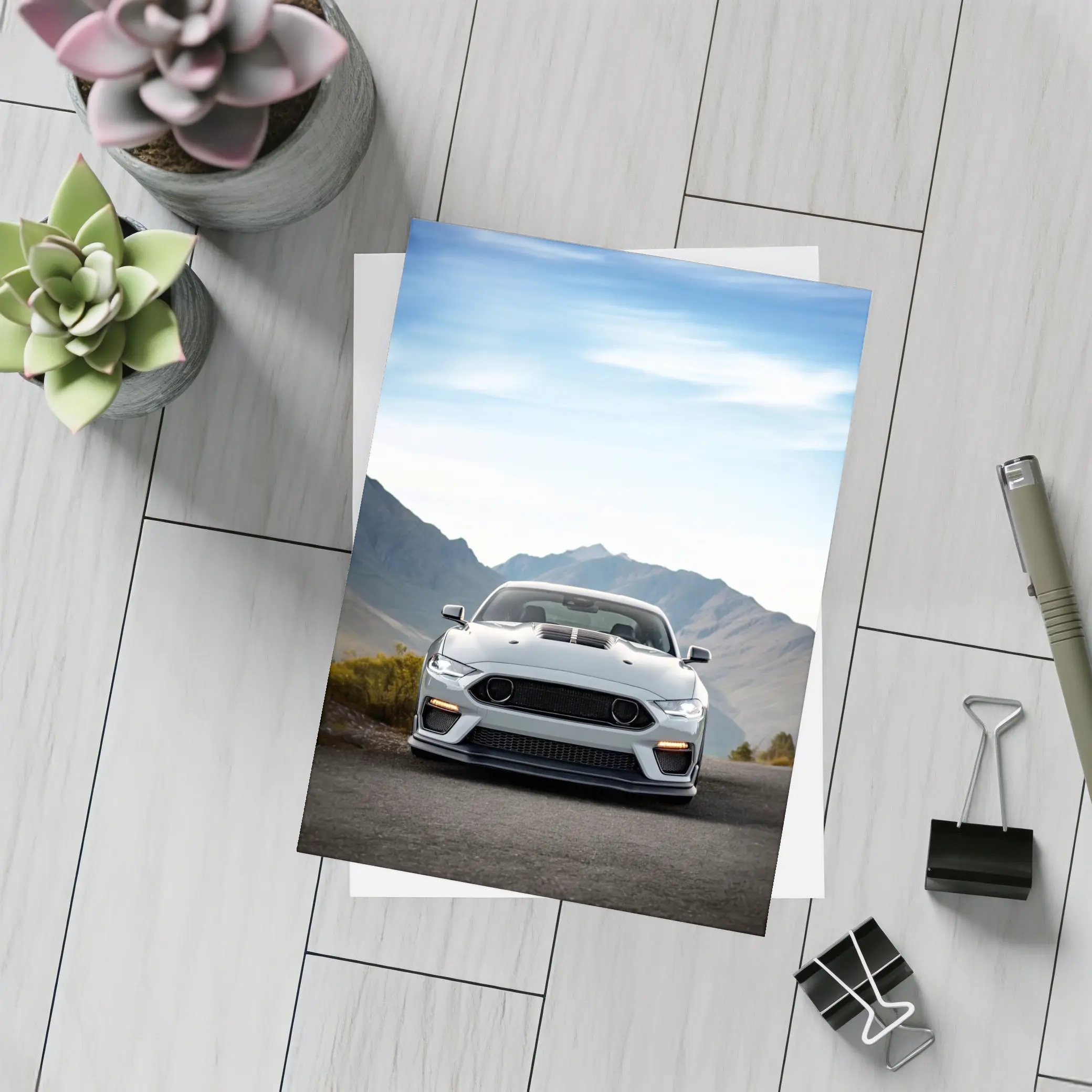 Ford Mustang Mach Gray Mountain Road – Postcards