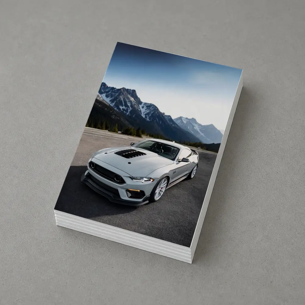 Ford Mustang Mach One Grey Mountain Road – Postcards