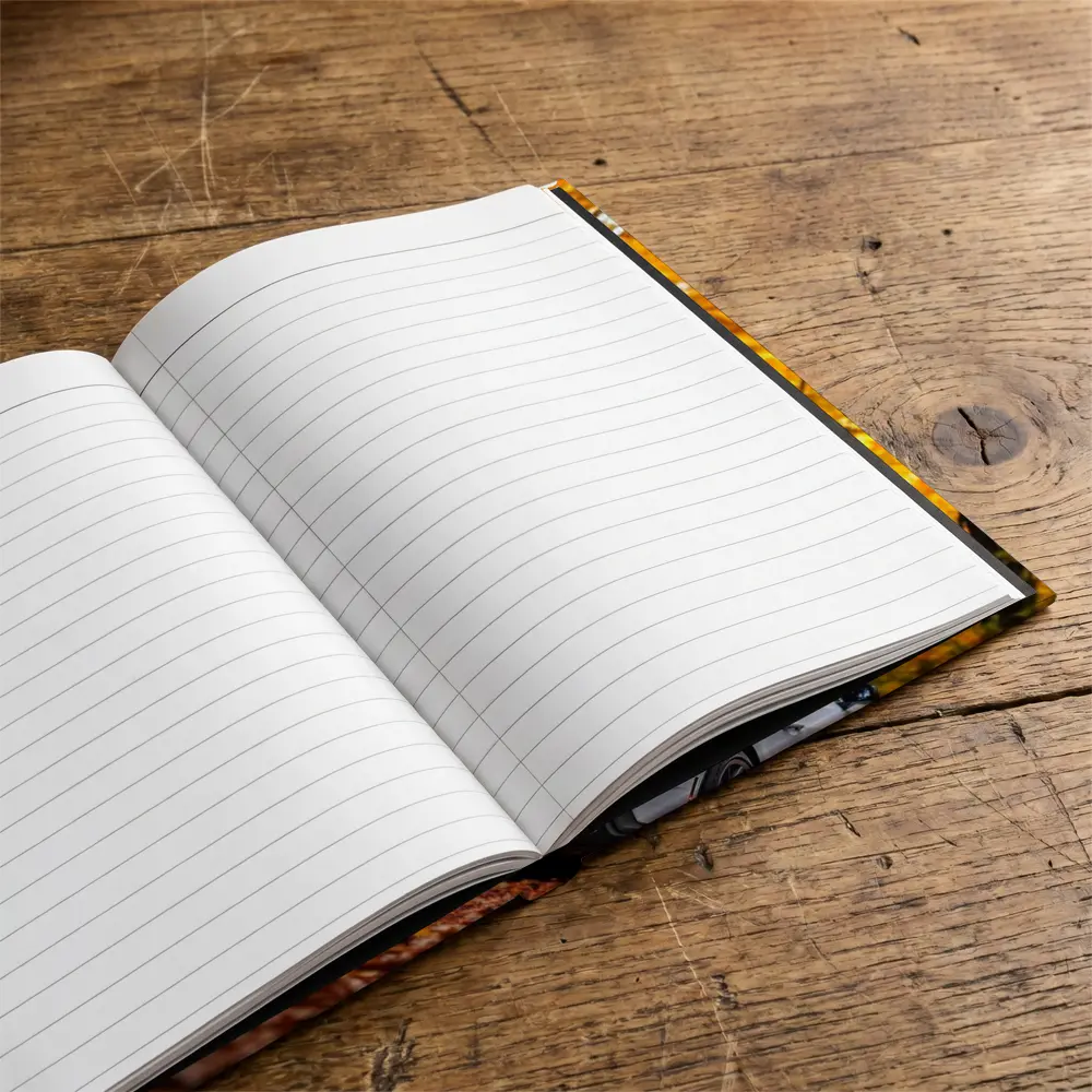 Ford Mustang White Car Autumn Forest – Notebooks