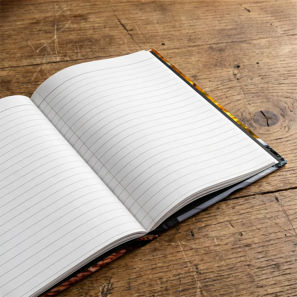 Ford Mustang White Car Autumn Forest – Notebooks