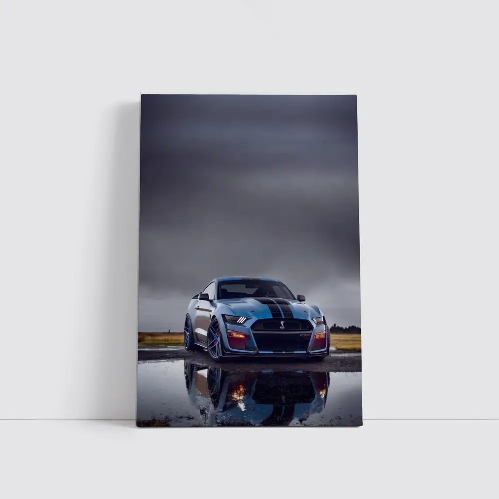 Ford Mustang Shelby GT500 Stormy Wet Runway – Wall Art