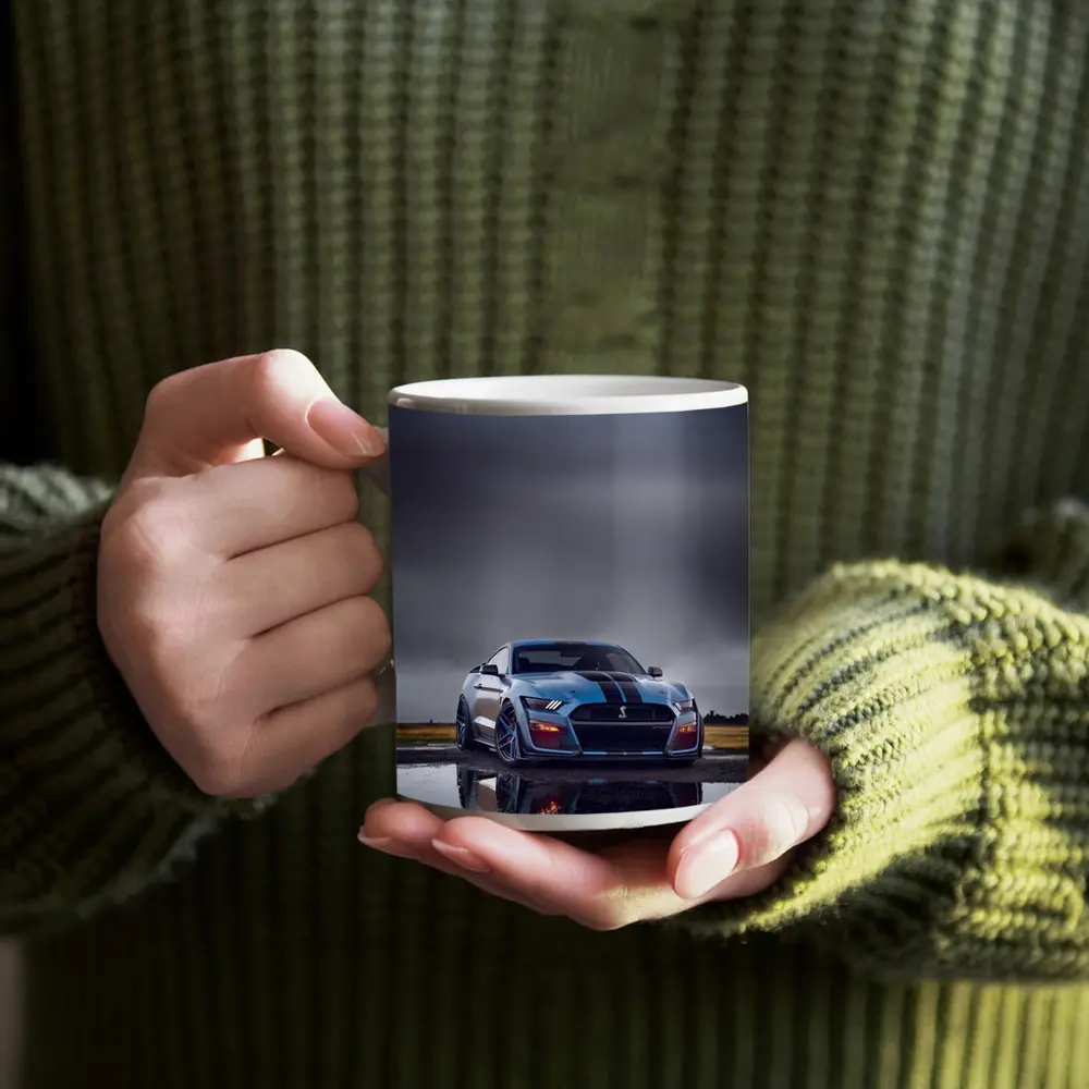 Ford Mustang Shelby GT500 Stormy Wet Runway – Mugs