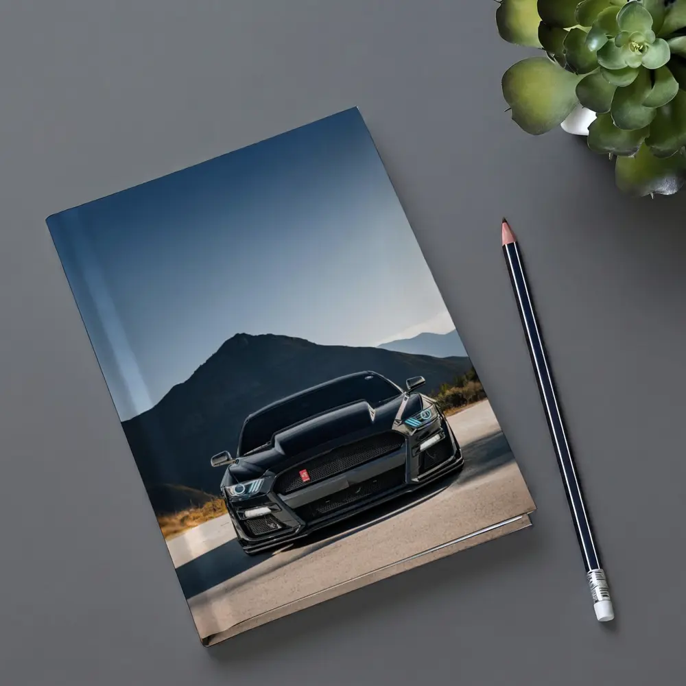 Black Ford Mustang Shelby Front Mountain View – Notebooks