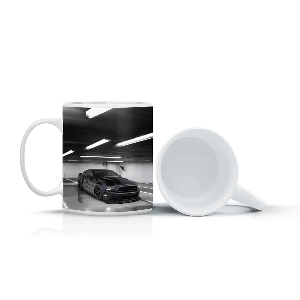 Ford Mustang Black Parking Garage Dark – Mugs