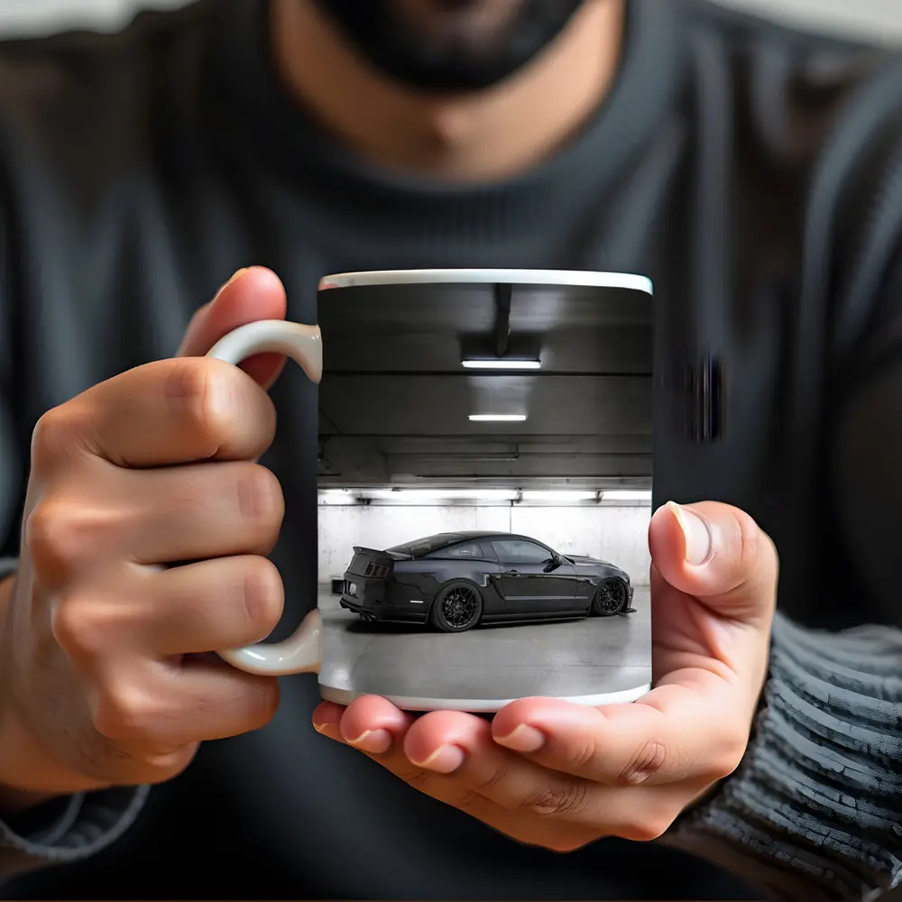Ford Mustang Dark Gray Underground Parking Garage – Mugs
